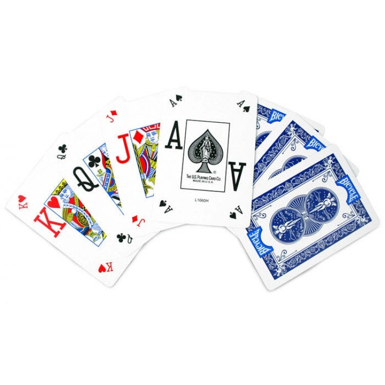 Bicycle Pro Poker Peek playing cards (Slumpad färg mellan röd och blå baksida)
