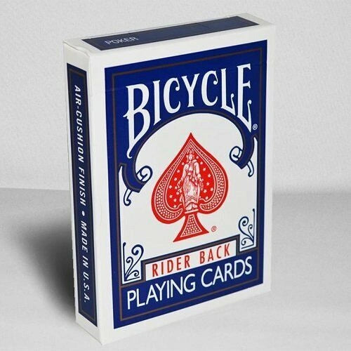 Bicycle Rider Back 808 black seal playing cards blue or red