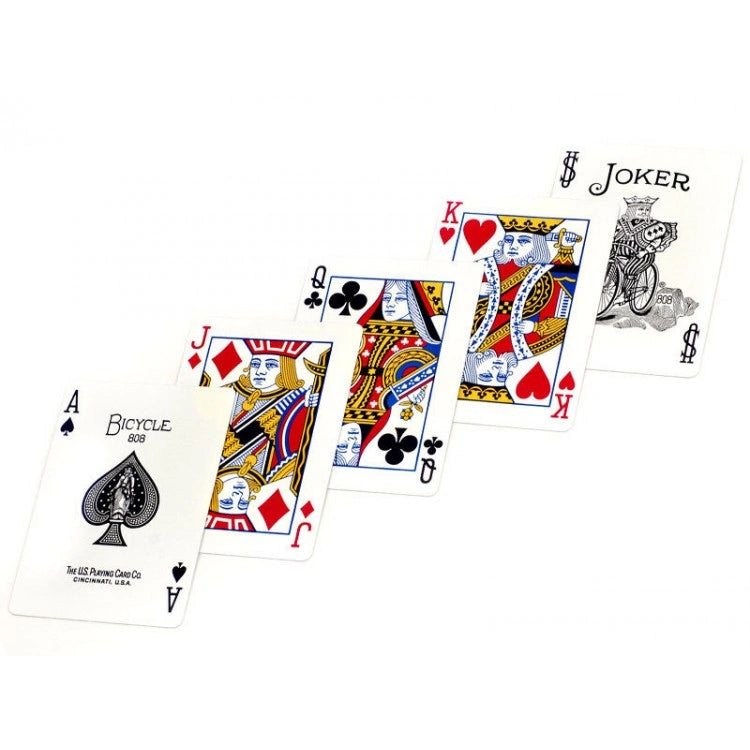 Bicycle Rider Standard poker cards golden frame, Red or Blue