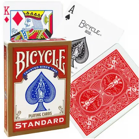 Bicycle Rider Standard poker cards golden frame, Red or Blue
