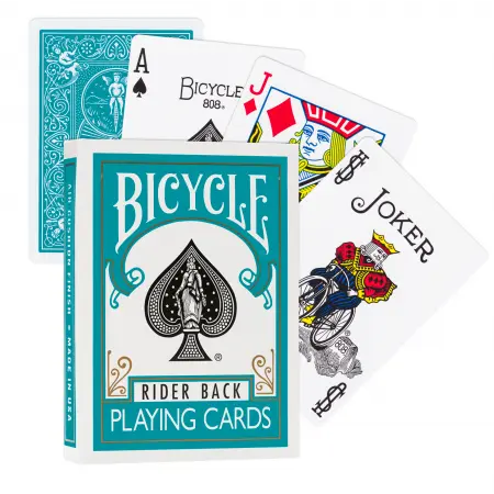 Bicycle Turquoise Rider Back playing cards