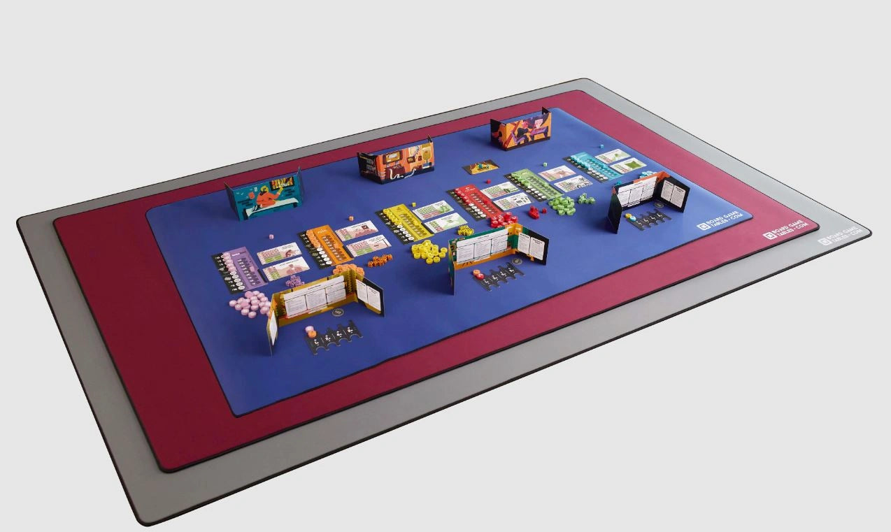 Board Game Table Playmat - Medium Burgundy (91x152cm)