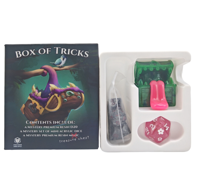 Box of Tricks - Mystery Mini Dice & D20 & Mimic Chest