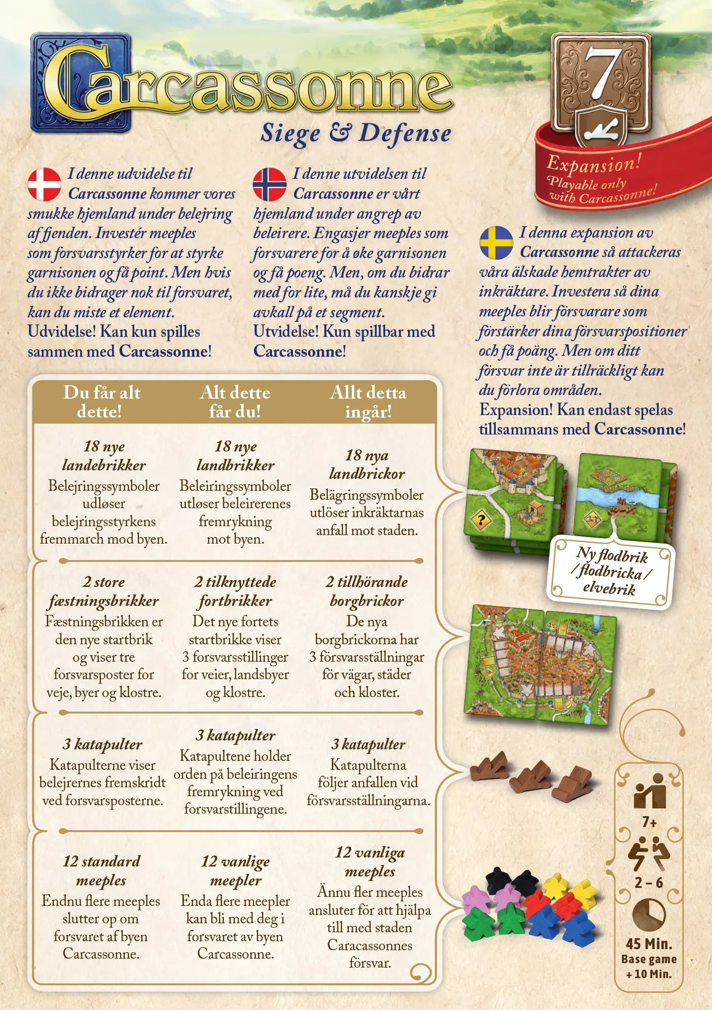 Carcassonne 3.0 - Expansion 7 Siege & Defense (sv)