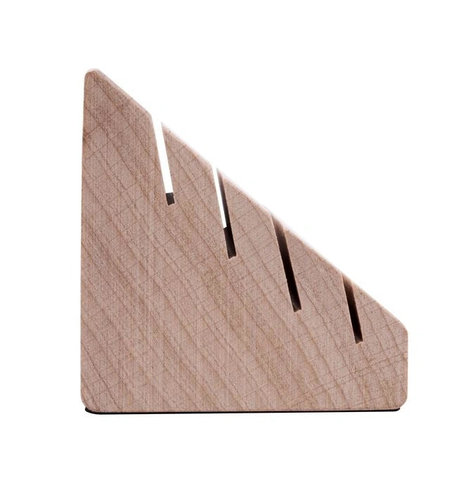 Card holder pyramid double - Beech wood