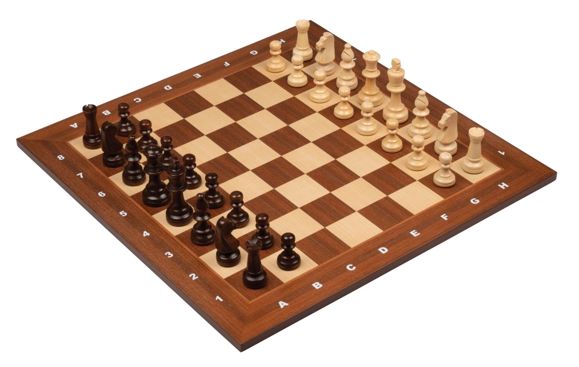 Chess-Set, Tournament, field 50mm, in wooden case (2503)