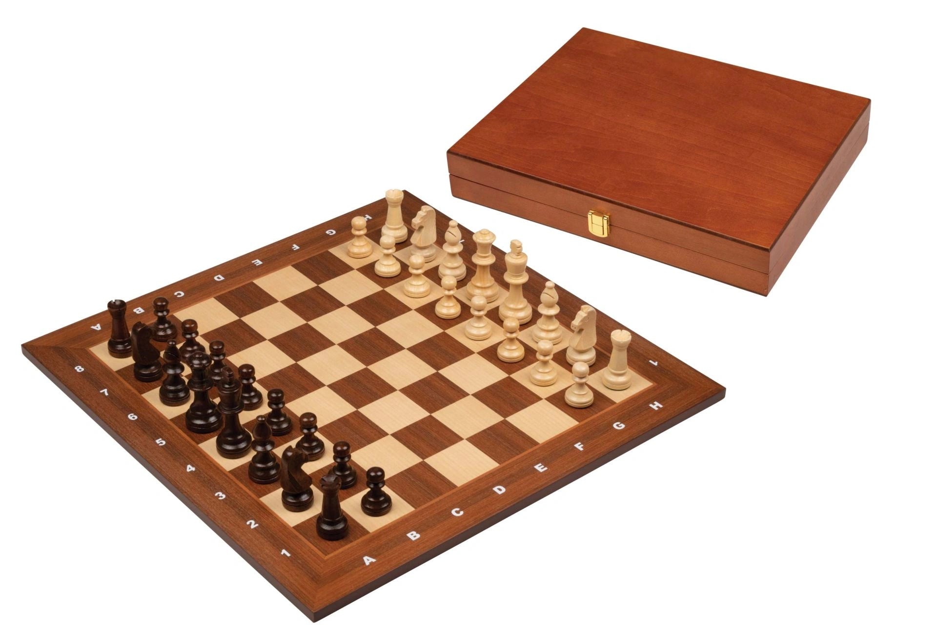 Chess-Set, Tournament, field 50mm, in wooden case (2503)