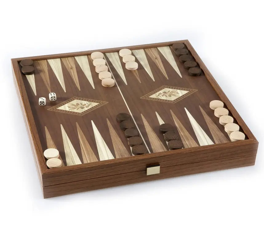 Classic 2-in-1 Chess & Backgammon Set in Walnut Case