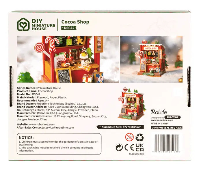 Cocoa Shop - DIY Miniature House, Bookshelf Decoration Kit - Rolife