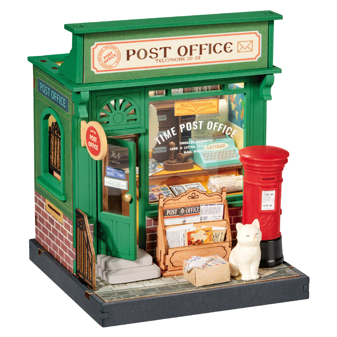 Century Post Office - DIY Miniature House, Bookshelf Decoration Kit - Rolife