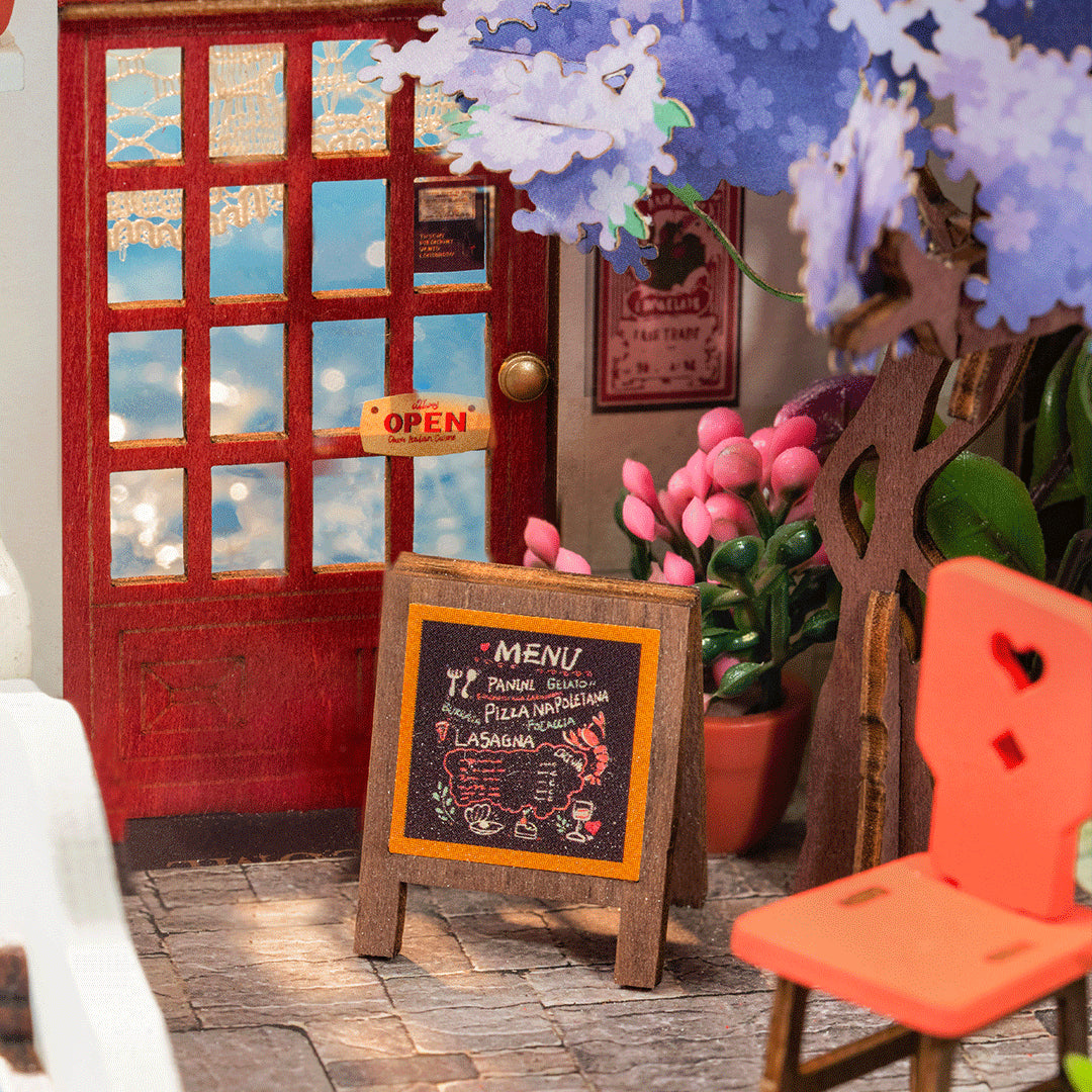Sea Holiday Restaurant - DIY Miniature House, Bookshelf Decoration Kit - Rolife