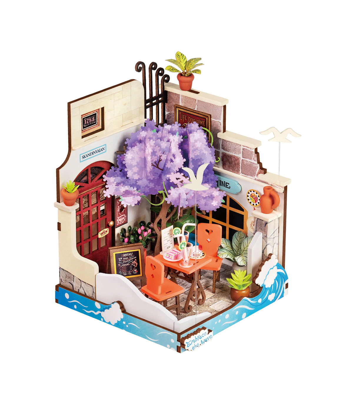 Sea Holiday Restaurant - DIY Miniature House, Bookshelf Decoration Kit - Rolife