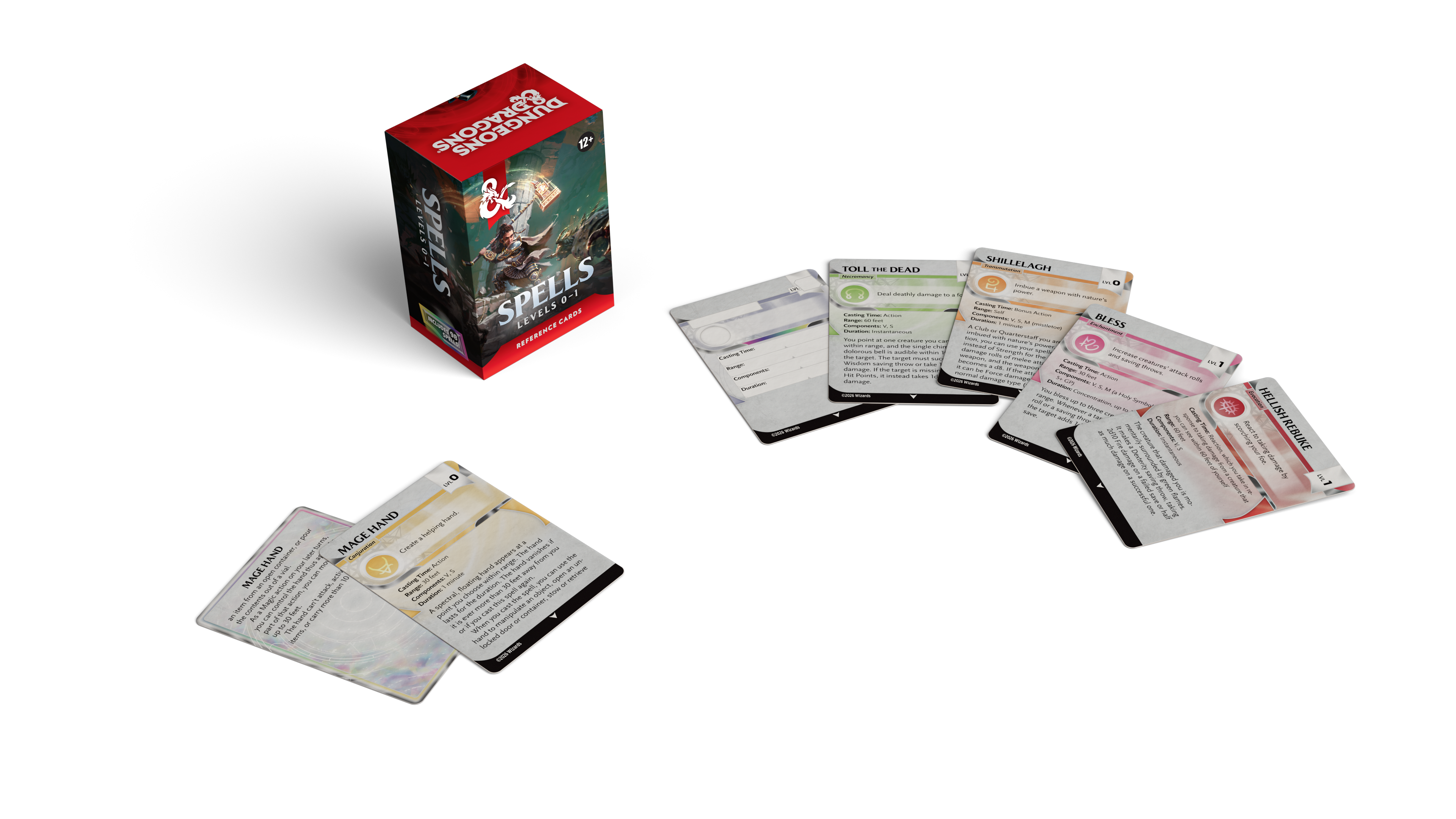 D&D Reference Cards - Spells (Levels 0-1)