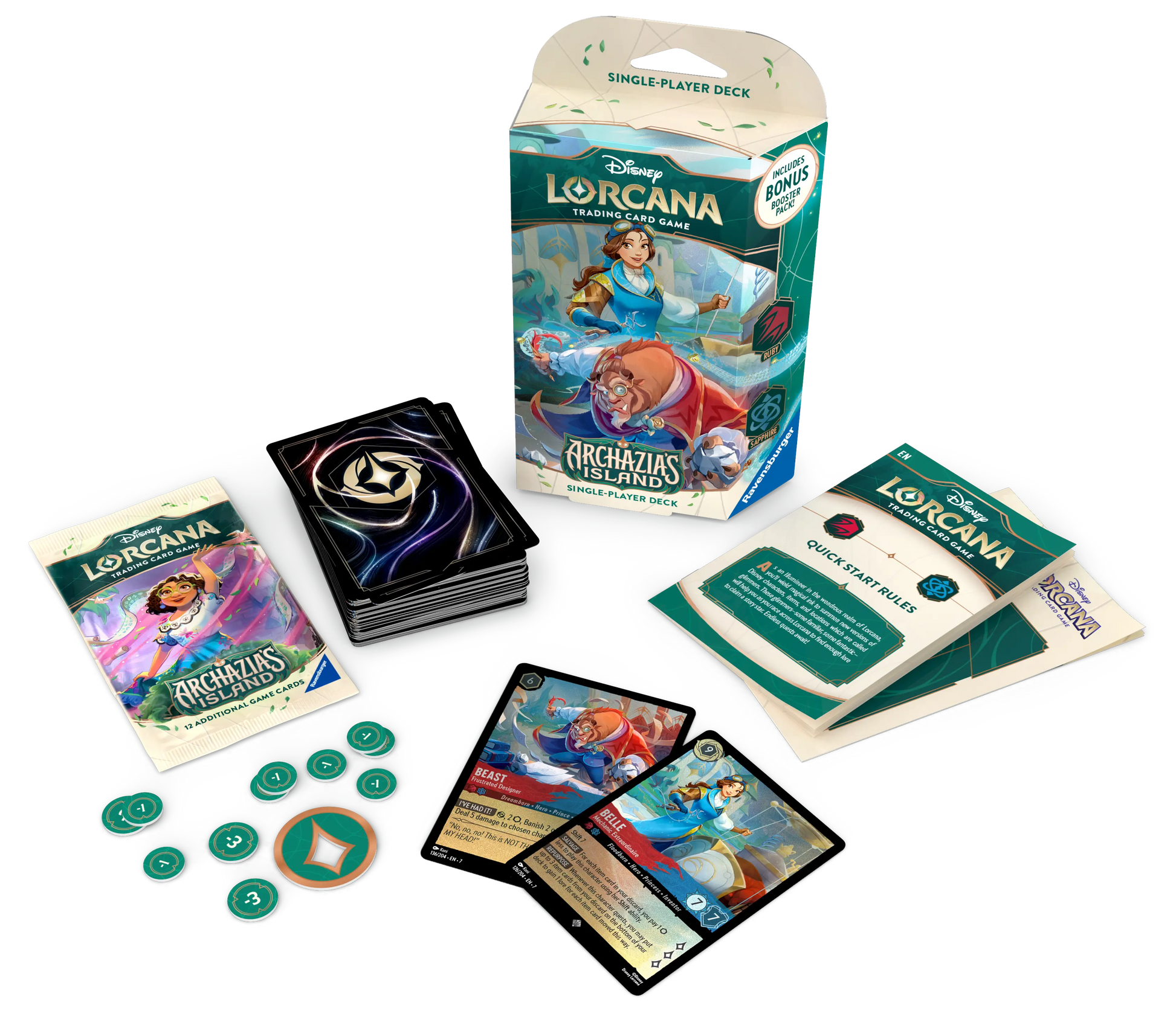 Disney Lorcana TCG: Archazia’s Island Starter Deck - Belle & Beast