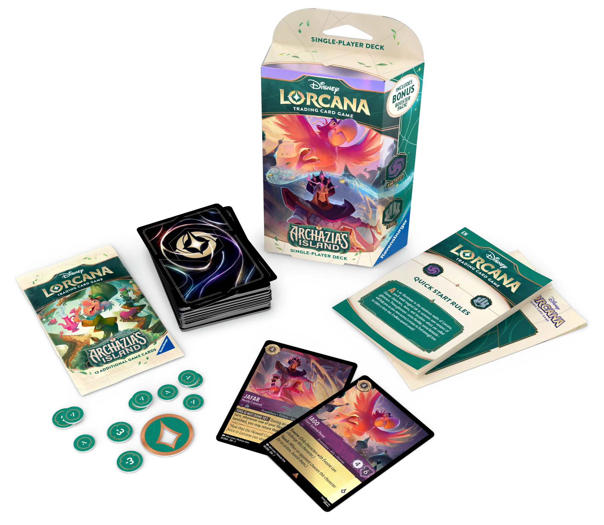 Disney Lorcana TCG: Archazia’s Island Starter Deck - Iago & Jafar