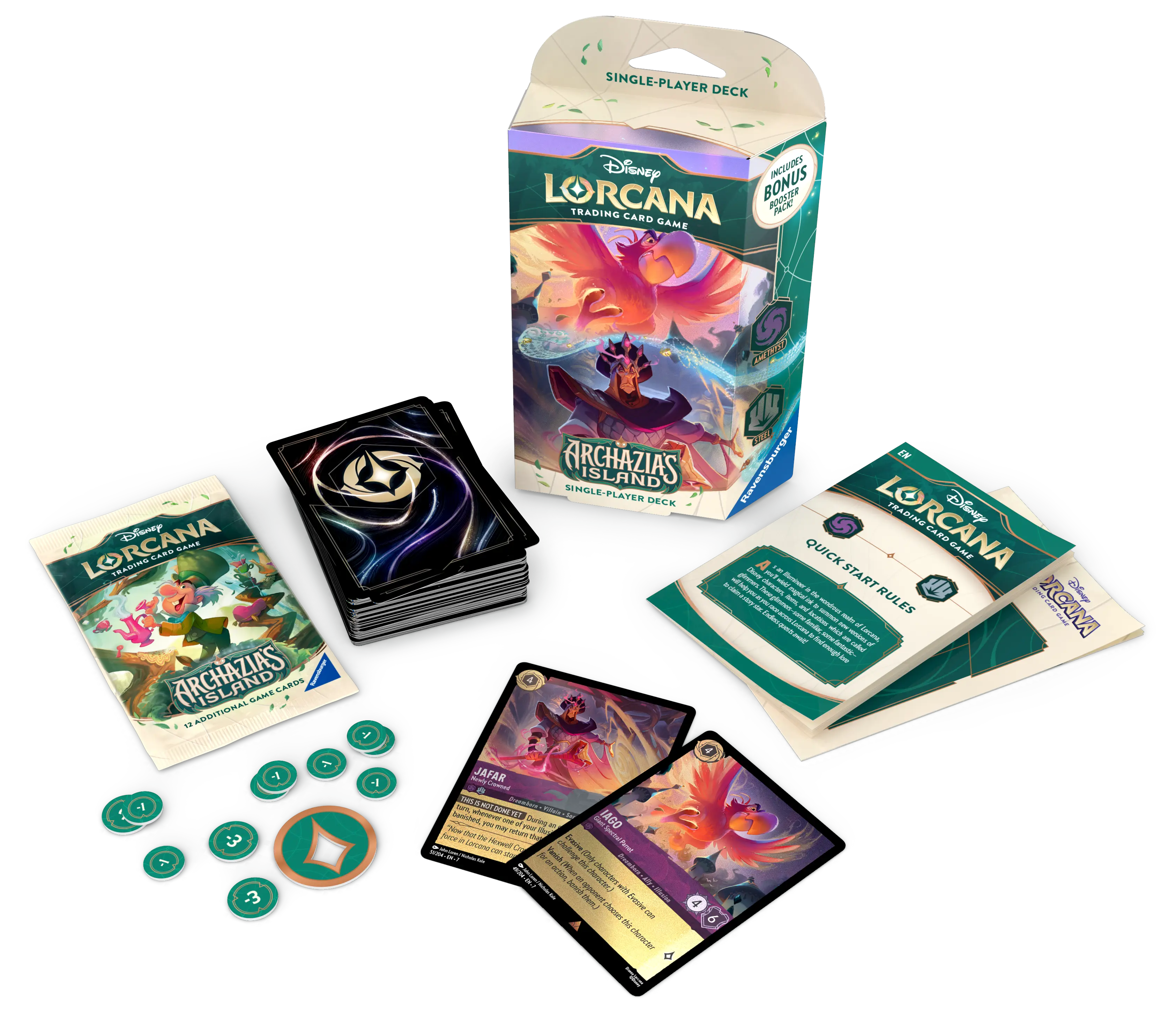 Disney Lorcana TCG: Archazia’s Island Starter Deck - Iago & Jafar