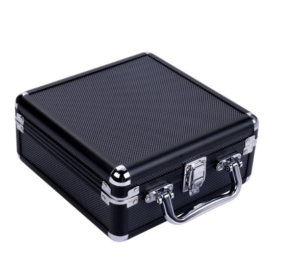 Domino double 12 Mexican Train Black aluminum case