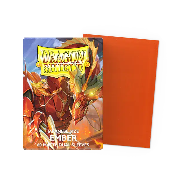 Dragon Shield Japanese size Dual Matte Sleeves - Ember