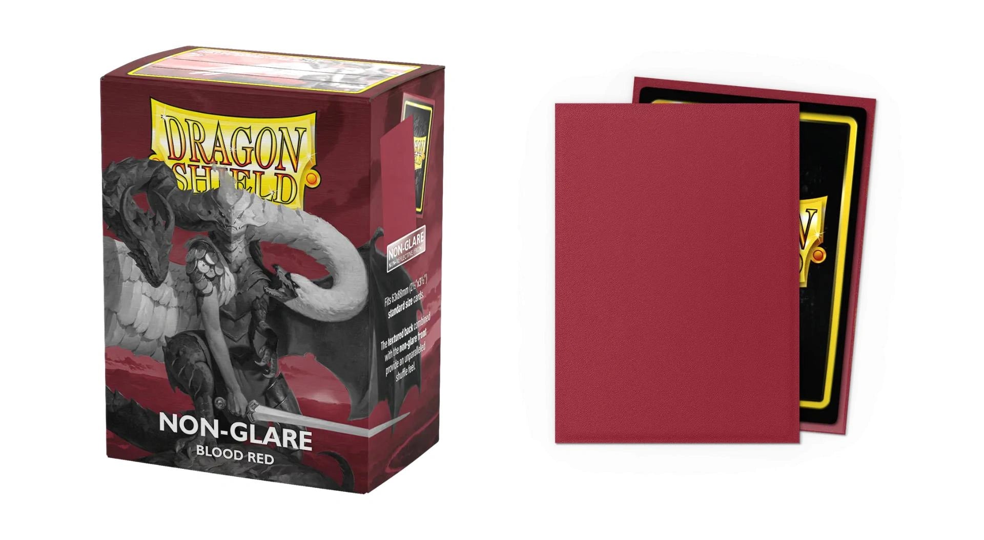 Dragon Shield Matte Non-Glare Sleeves - Blood Red (100 Sleeves)