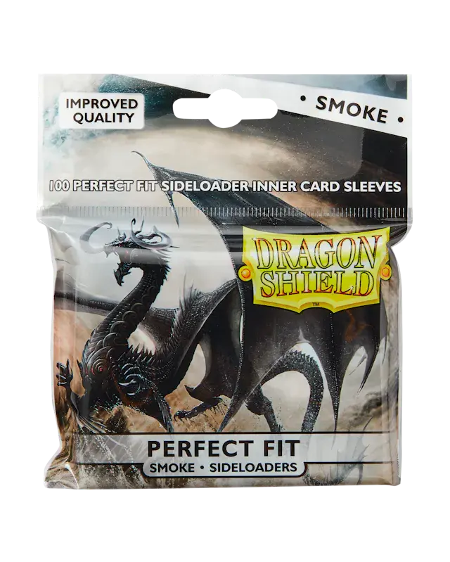 Dragon Shield Standard Perfect Fit Sideloading Sleeves - Smoke