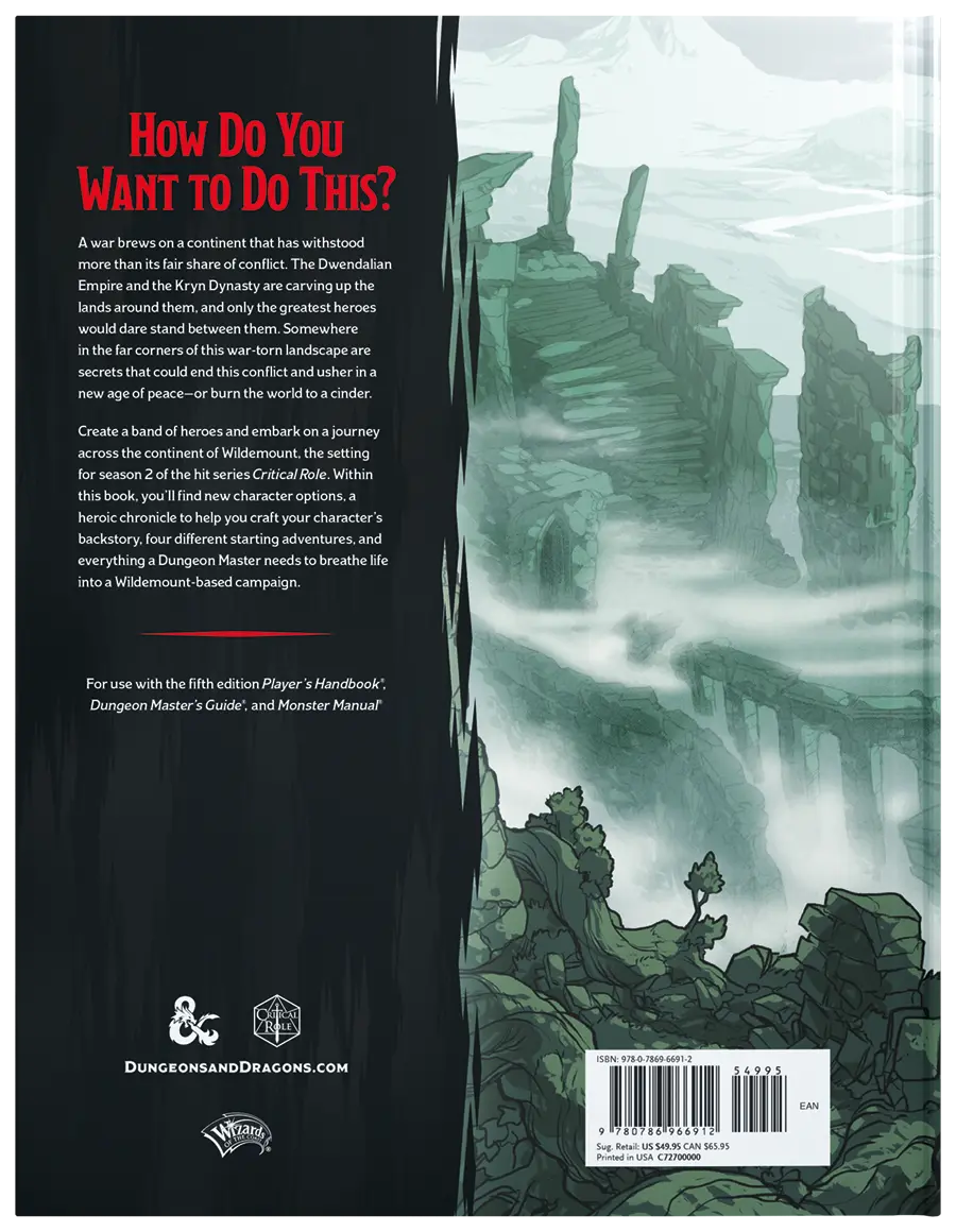 Dungeons & Dragons – Explorer's Guide to Wildemount