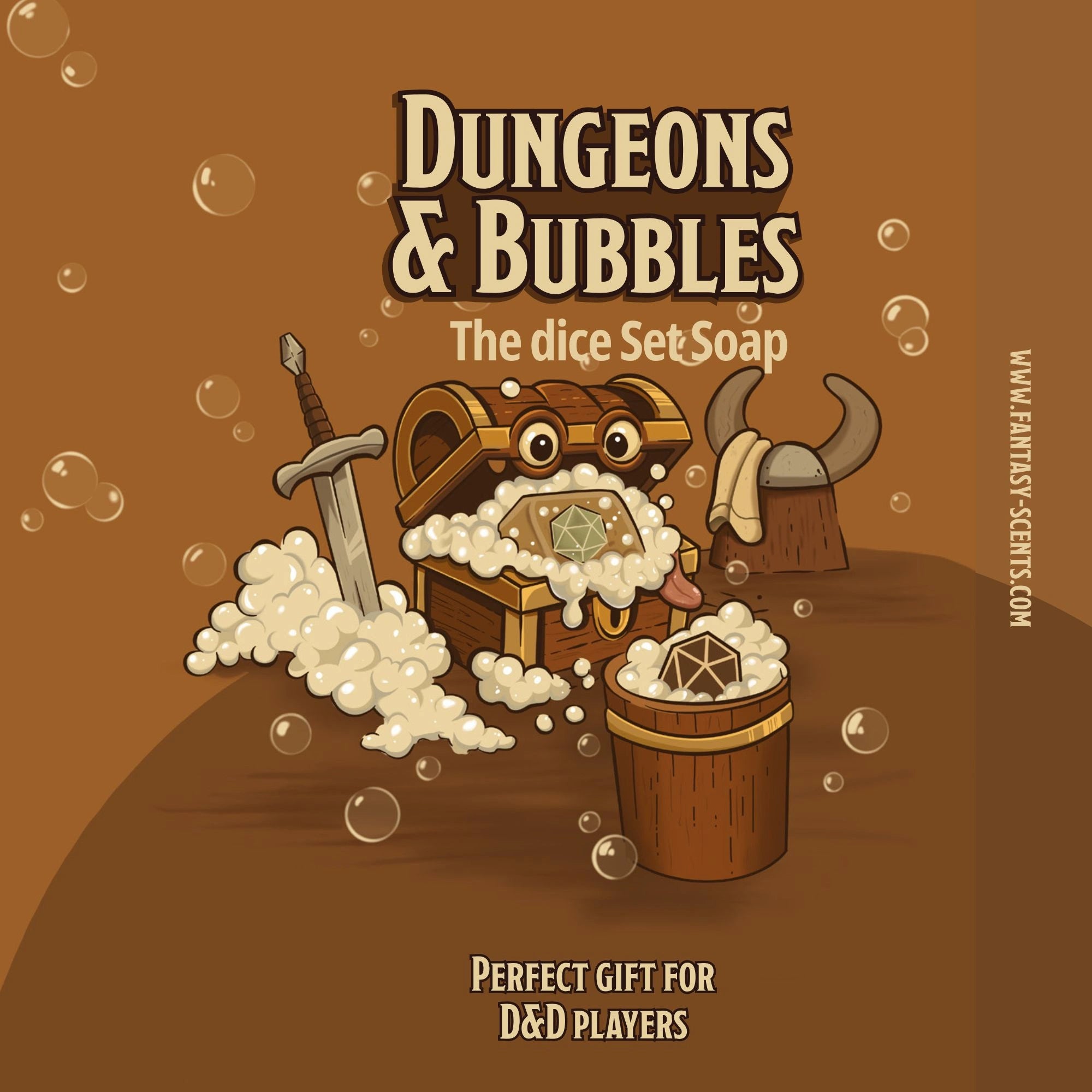 Dungeons and Bubbles Dice Set Soap Fantasy Scents