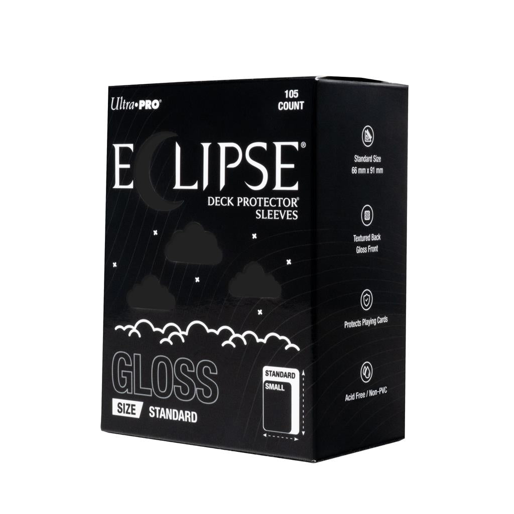 ECLIPSE® Gloss Standard DECK PROTECTOR® Sleeves: Jet Black - 105ct