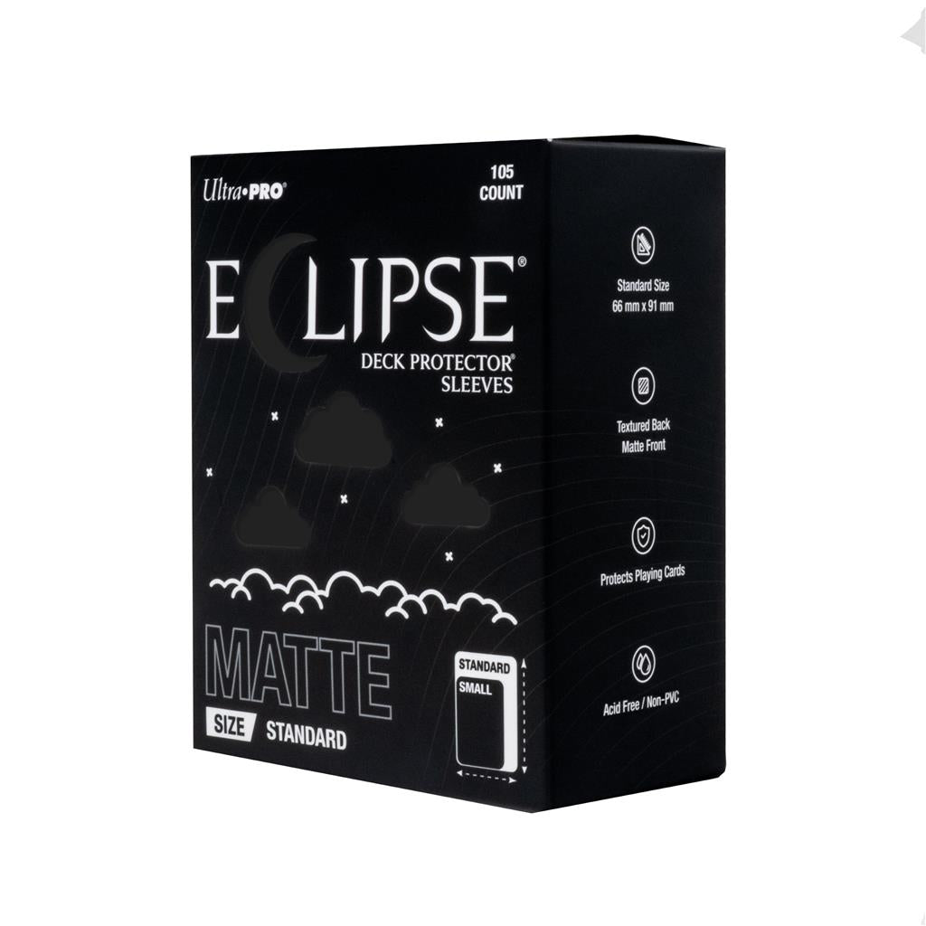 ECLIPSE® Matte Standard DECK PROTECTOR® Sleeves: Jet Black - 105ct