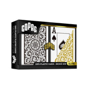 Elite 1546 Playing Cards Bridge Size Black/Gold Double Deck Set Copag