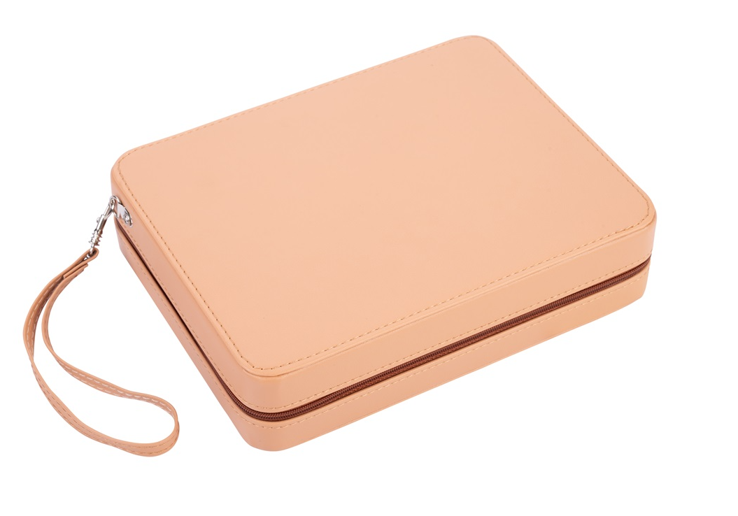 Backgammon 9'', beige zipper, beige/orange/black
