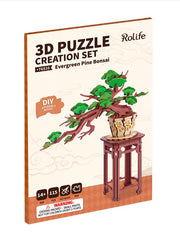 Evergreen Pine Bonsai - 3D Wooden Puzzle DIY - Rolife