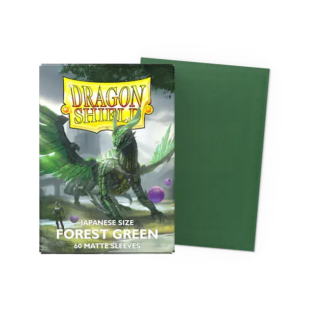 Dragon Shield Japanese size Matte Sleeves - Forest Green