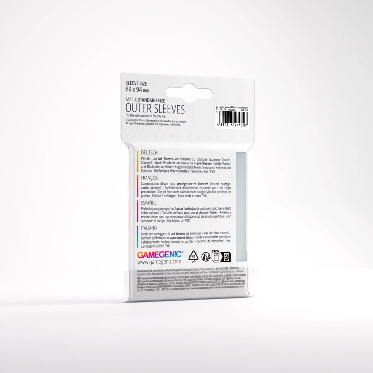 Outer Sleeves Matte Standard Size (50 Sleeves)