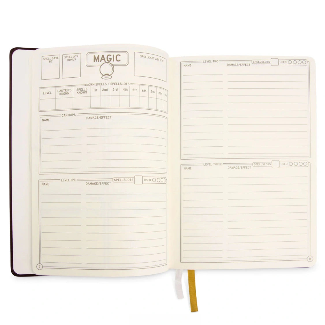 DnD 5e Player Journal Black