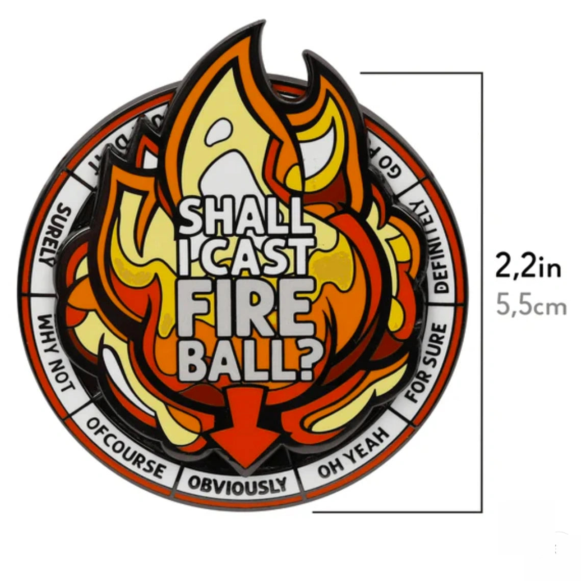 Casting Fireball Spinner Pin