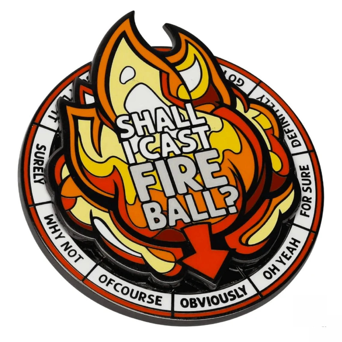 Casting Fireball Spinner Pin