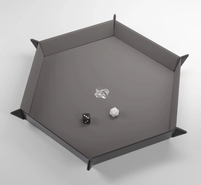 Gamegenic - Magnetic Dice Tray Hexagonal: Black / Gray