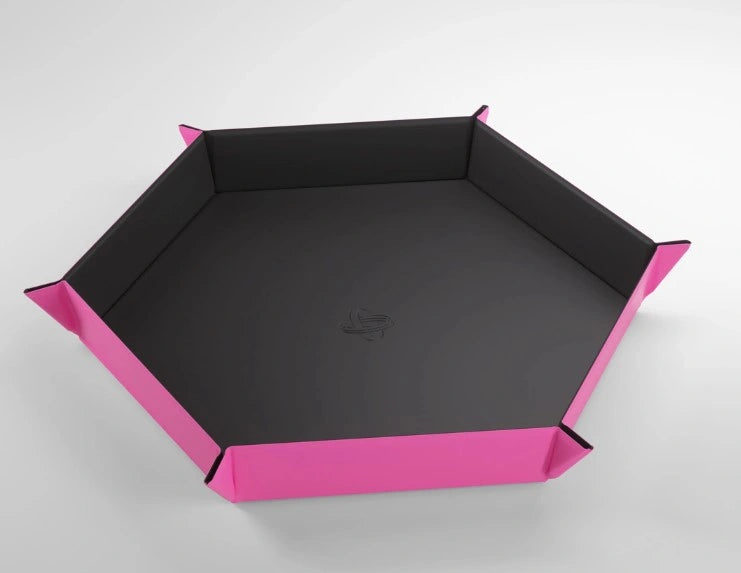 Gamegenic - Magnetic Dice Tray Hexagonal: Black / Pink