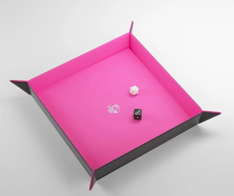 Gamegenic - Magnetic Dice Tray Square: Black / Pink