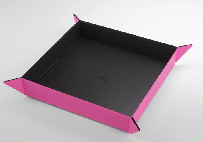 Gamegenic - Magnetic Dice Tray Square: Black / Pink