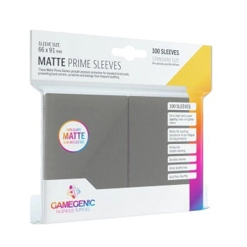 Gamegenic - Matte Prime Sleeves Dark Gray (100 Sleeves)