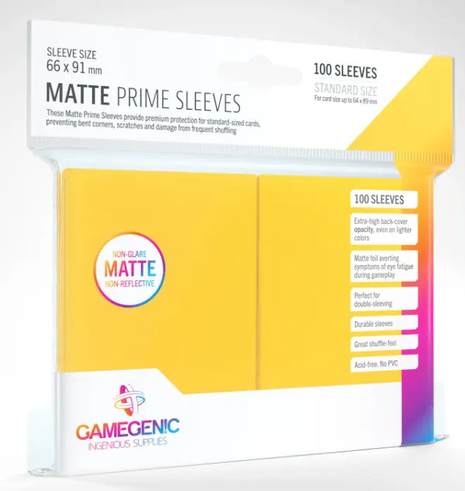 Matte Prime Sleeves (100 Sleeves) - Välj Färg