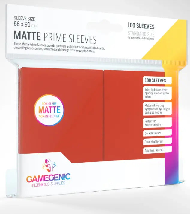Matte Prime Sleeves (100 Sleeves) - Välj Färg