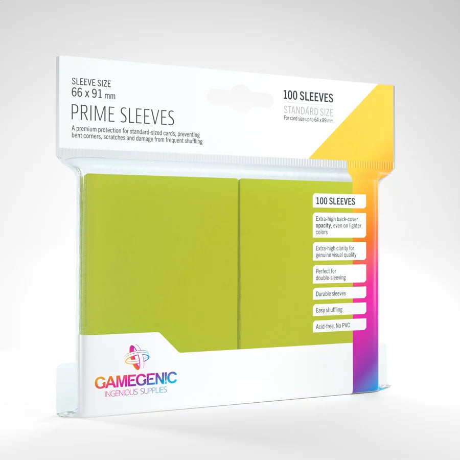 Gamegenic - Prime Sleeves Lime (100 Sleeves)