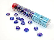 Gaming Counters - Iridized Crystal Dark Blue (40)