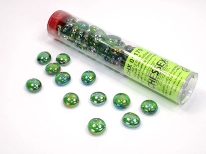 Gaming Counters - Iridized Crystal Green [40]