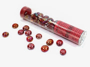 Glass Gaming Stones - Crystal Red Iridized (40)
