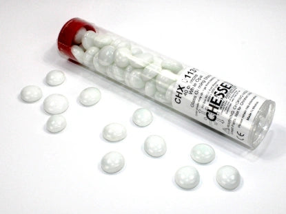 Glass Gaming Stones - Opaque White (40)
