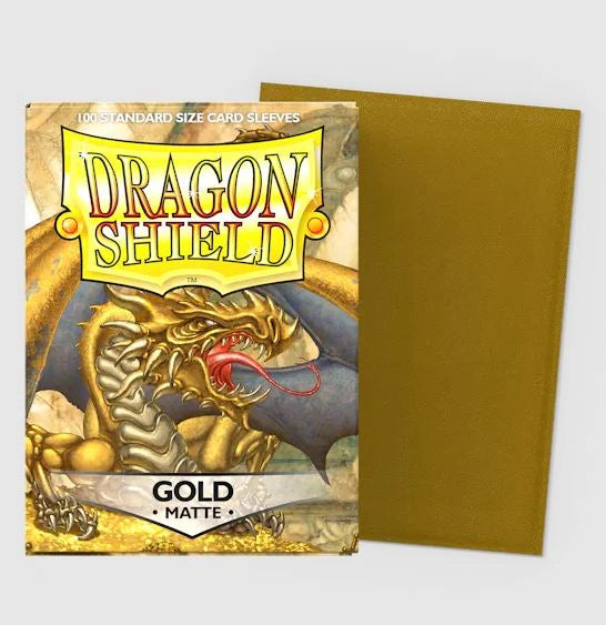 Gold - Matte Sleeves - Standard Size (100)