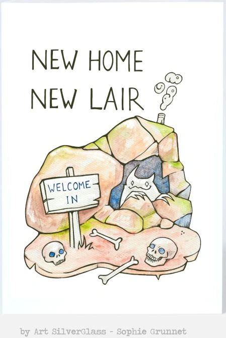 Gratulationskort - New Home. New Lair